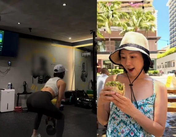 사유리, 자신감 넘치는 레깅스 핏..탄탄한 등 근육까지 깜짝