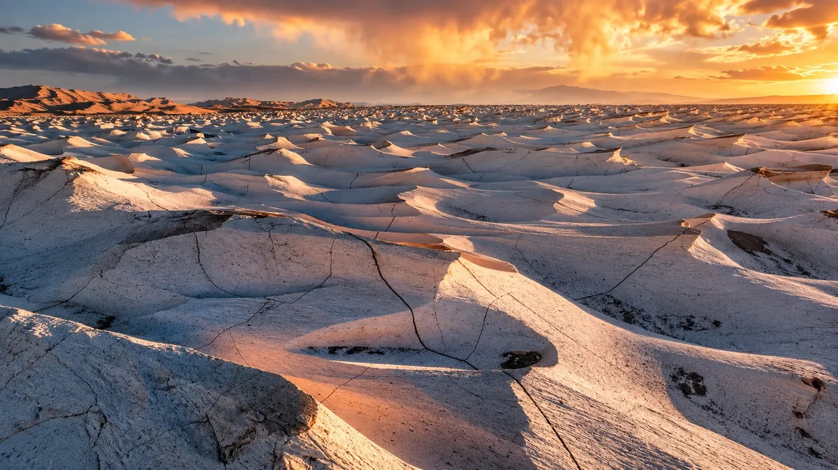 El paisaje argentino cubierto por 25 kilómetros de piedra blanca que parece la superficie de otro planeta