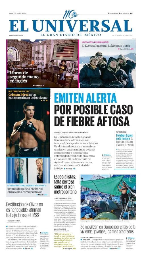 Portada impresa del 17 de octubre de 2026