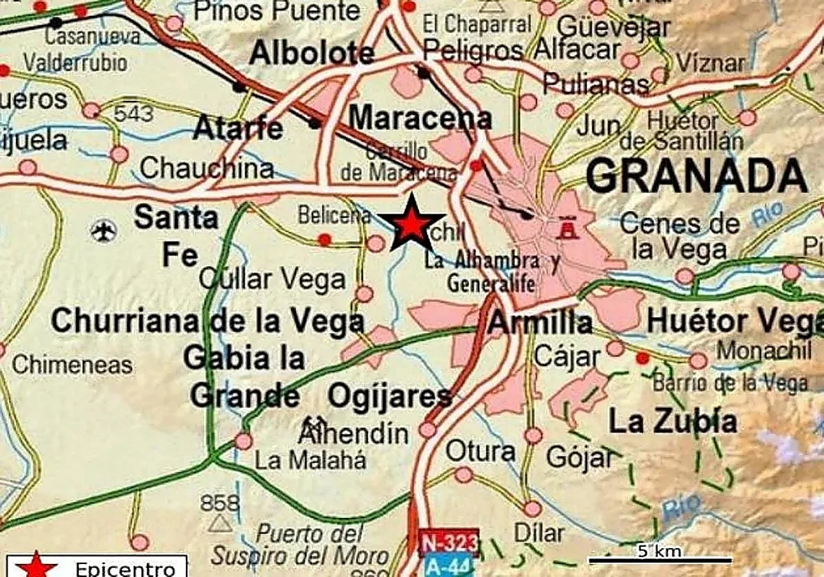 Granada vuelve a temblar esta madrugada con tres terremotos