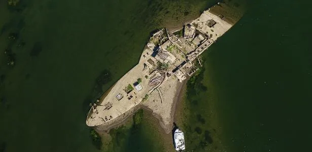 'Titanic do Sava': calor extremo seca rio e expõe rebocador da 2ª Guerra