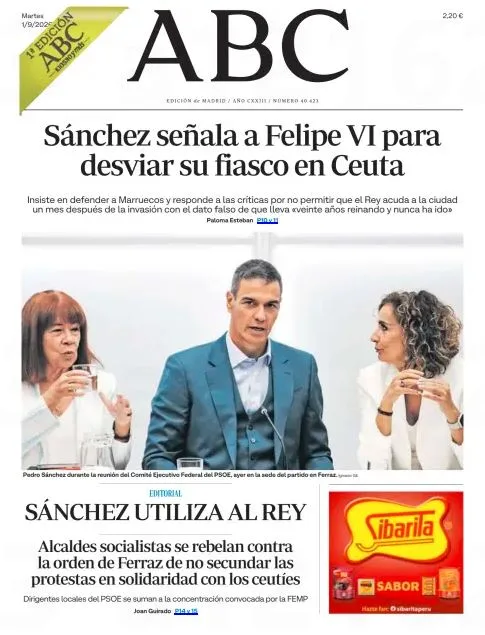 Portadas de la prensa internacional de martes 1 de septiembre de 2026