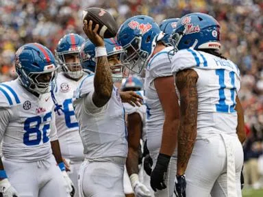 No. 9 Ole Miss routs Vanderbilt 52-17 behind 4 combined TDs from Trinidad Chambliss