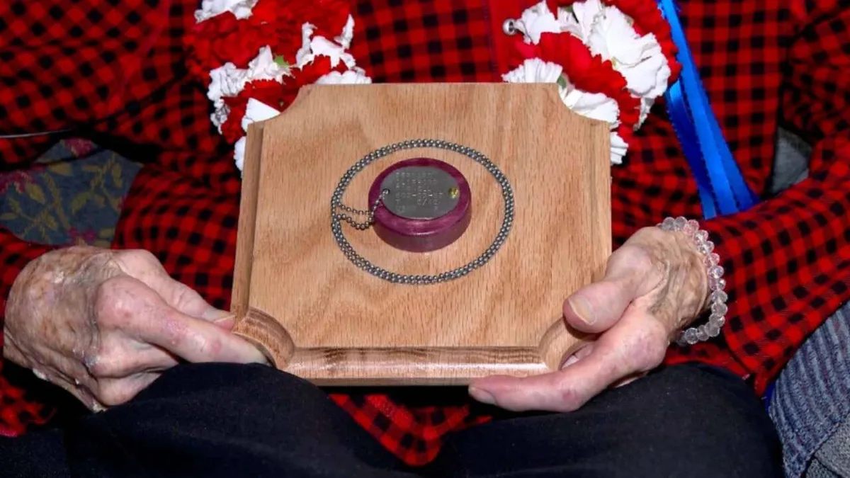 104-year-old man receives brother’s WWII dog tag 83 years after his death