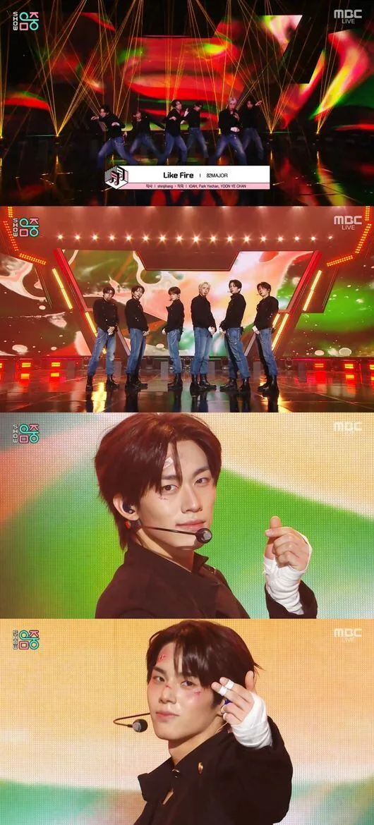 ‘공연형 아이돌’ 82메이저, ‘Like Fire’로 ‘음악중심’ 무대 접수했다