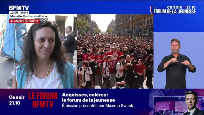 Manifestation à Marseille: "Ce n'est pas possible d'étudier dans ces conditions", affirme Roxanne, professeure des écoles.