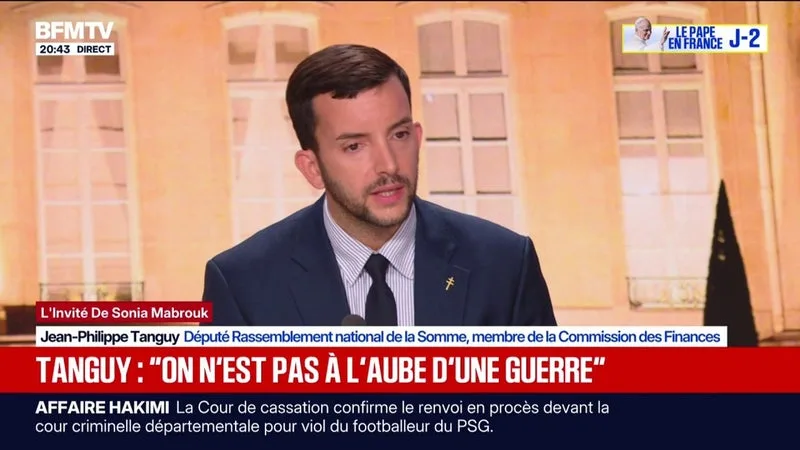Aides à l'Ukraine: "Elles doivent rester sous le contrôle de la France", estime Jean-Philippe Tanguy, député du Rassemblement national