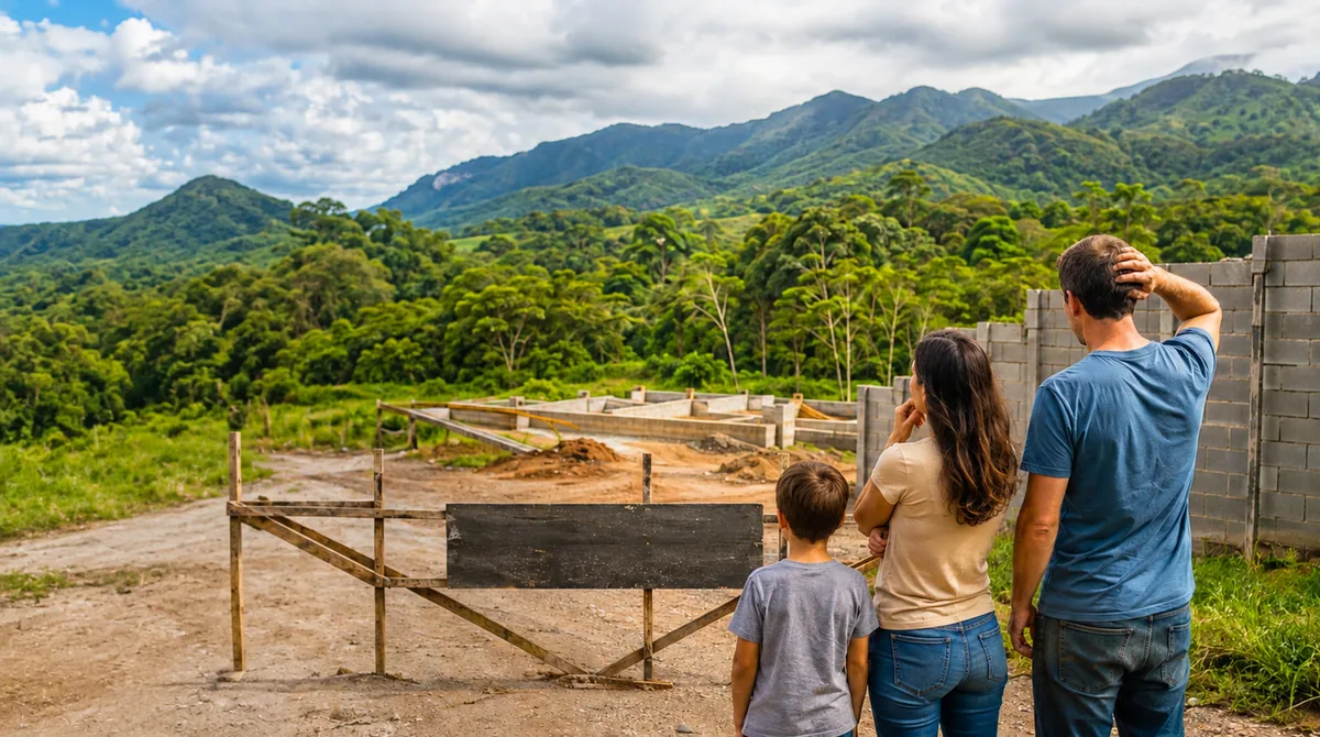 Família compra terreno em loteamento aprovado pela prefeitura, começa a construir e é embargada pelo Ministério Público porque a área estava em zona de amortecimento de unidade de conservação