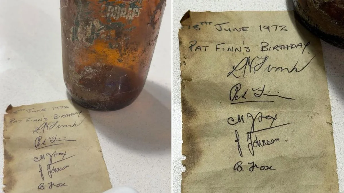 1972 birthday message found in hidden in shed wall reconnects Geelong families