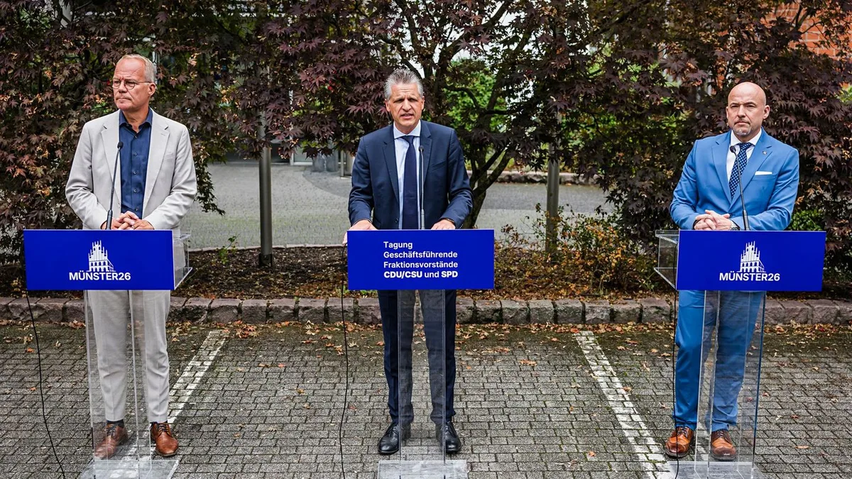 Koalitionstreffen in Münster: Union und SPD wollen Reformpaket bis Jahresende umsetzen
