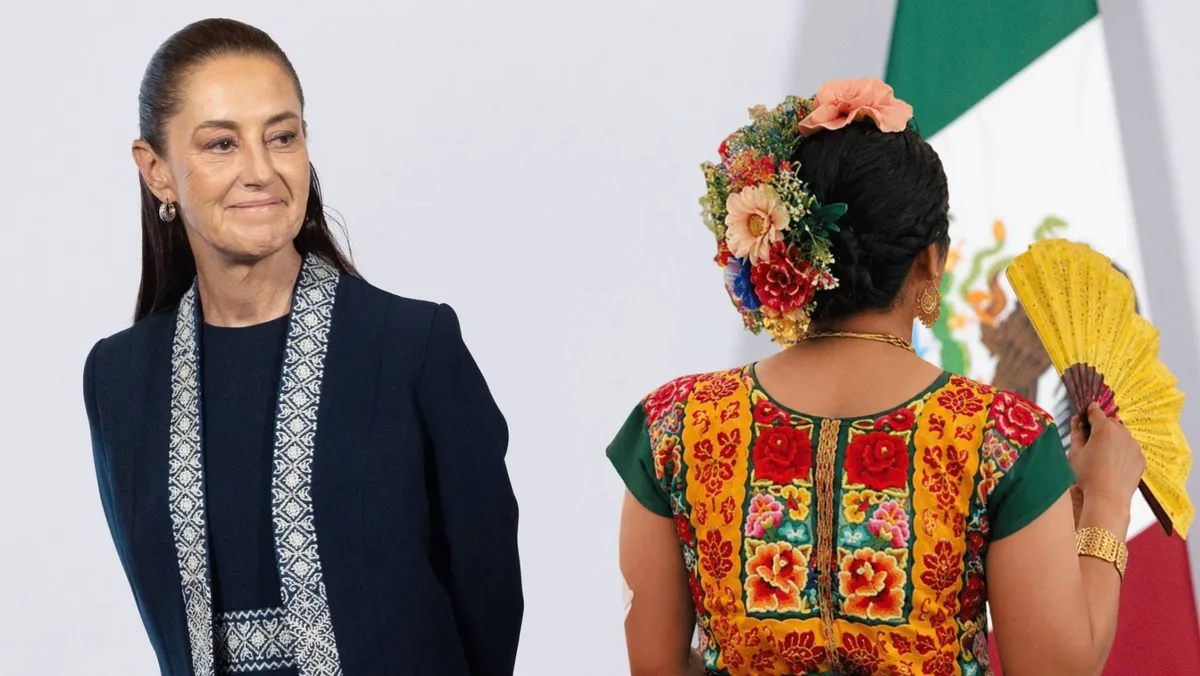 Elvis Guerra, diseñadora del vestido del Grito, se reúne con Sheinbaum y Harfuch tras tiroteo a su casa