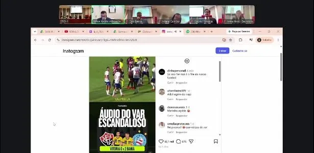 Áudio fake do VAR volta a aparecer em julgamento no STJD