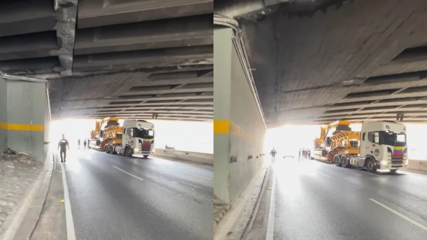 VIDEOS: Traslado de vehículo de carga pesada a La Guaira colapsó la autopista Francisco Fajardo