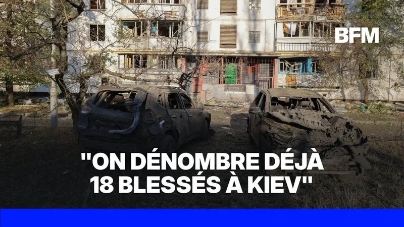 Guerre en Ukraine: une attaque de missiles et de drones russes sur Kiev fait au moins 18 blessés
