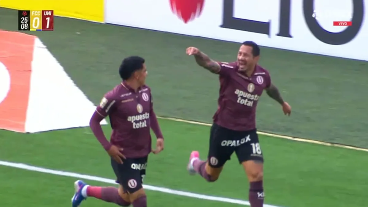 Gol de César Inga con un cabezazo a la carrera en Universitario vs FC Cajamarca por Torneo Clausura de Liga 1 2026