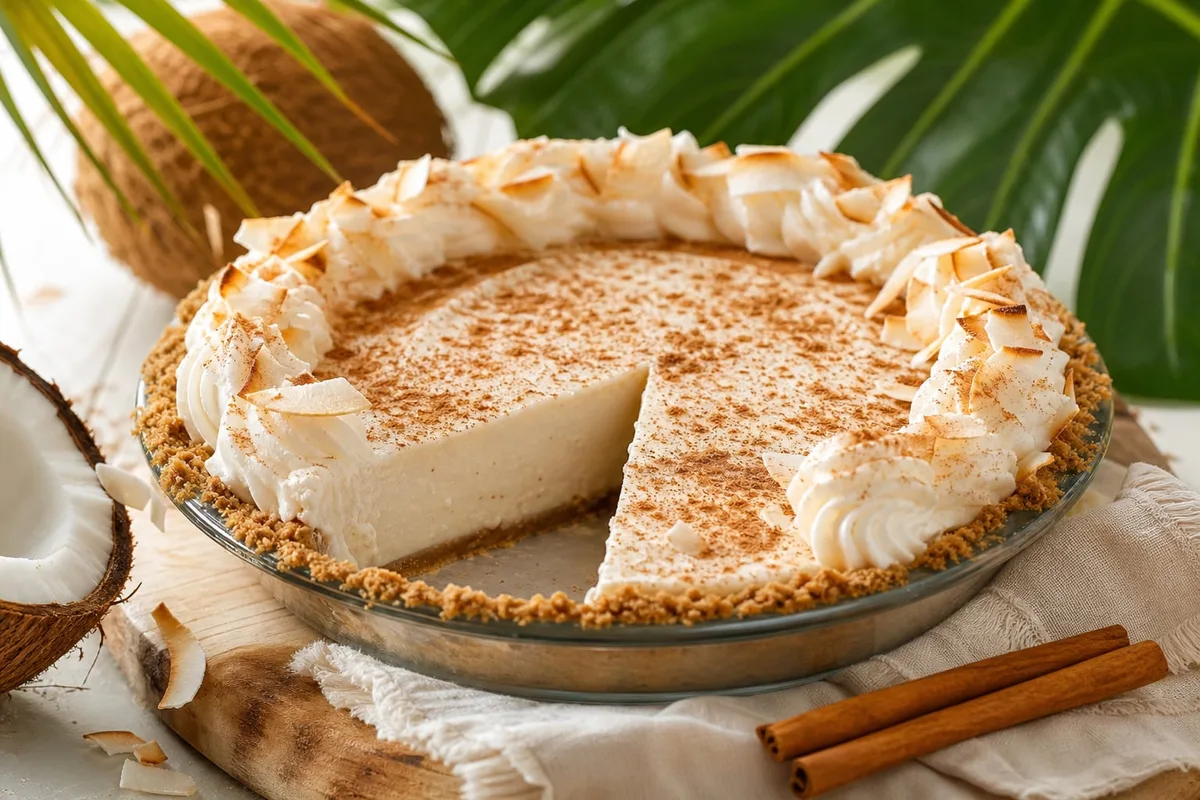 Pay vegano de coco con canela: la receta cremosa que conquista con su sabor tropical