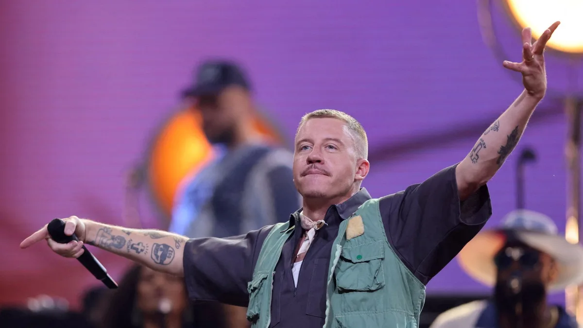 Macklemore announces $1m donation after row over Ed Sheeran tour