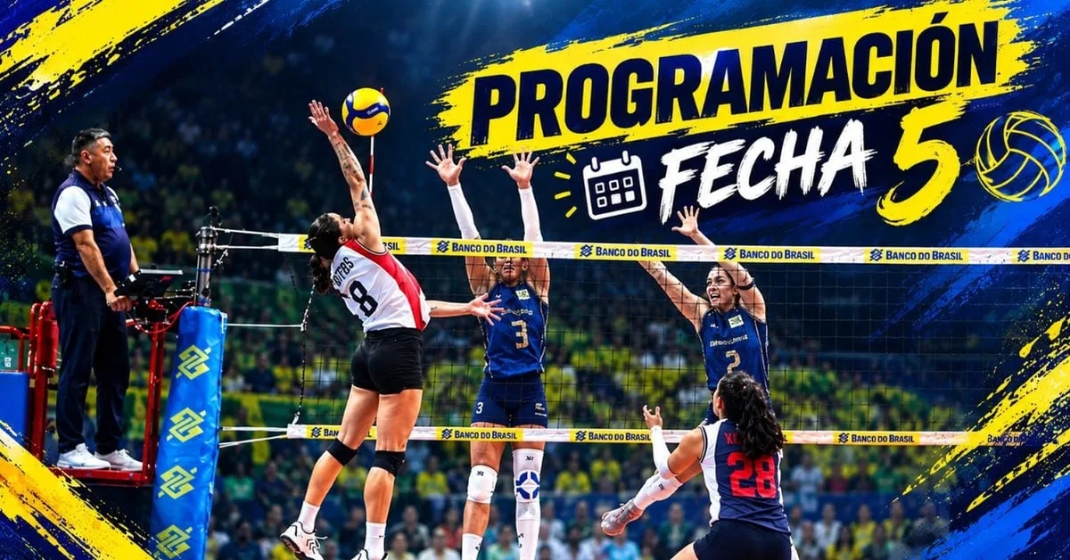 Programación de la fecha 5 del Campeonato Sudamericano de vóley 2026: partidos, horarios y canal TV