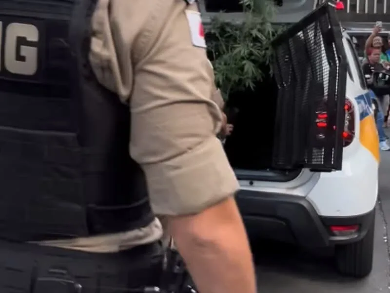 Candidato a deputado tem pé de maconha apreendido após protesto em MG