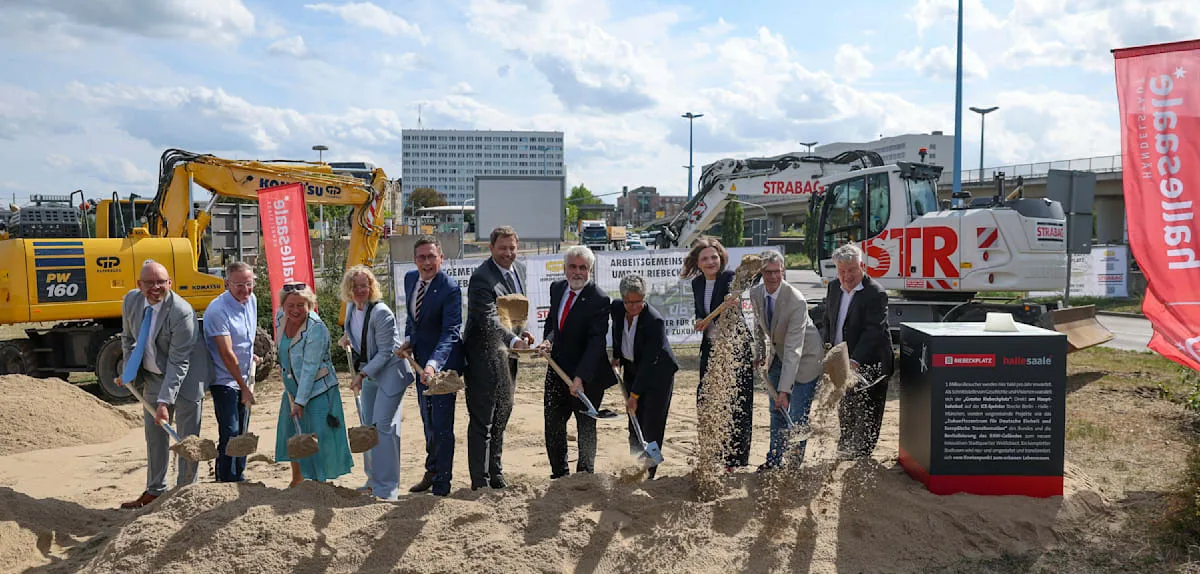 Spatenstich in Halle: Umbau des Riebeckplatzes für das Zukunftszentrum beginnt