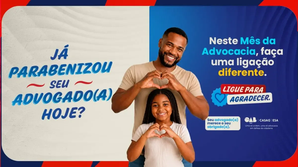 “Seu advogado merece seu obrigado”: OAB Goiás lança campanha de valorização da advocacia