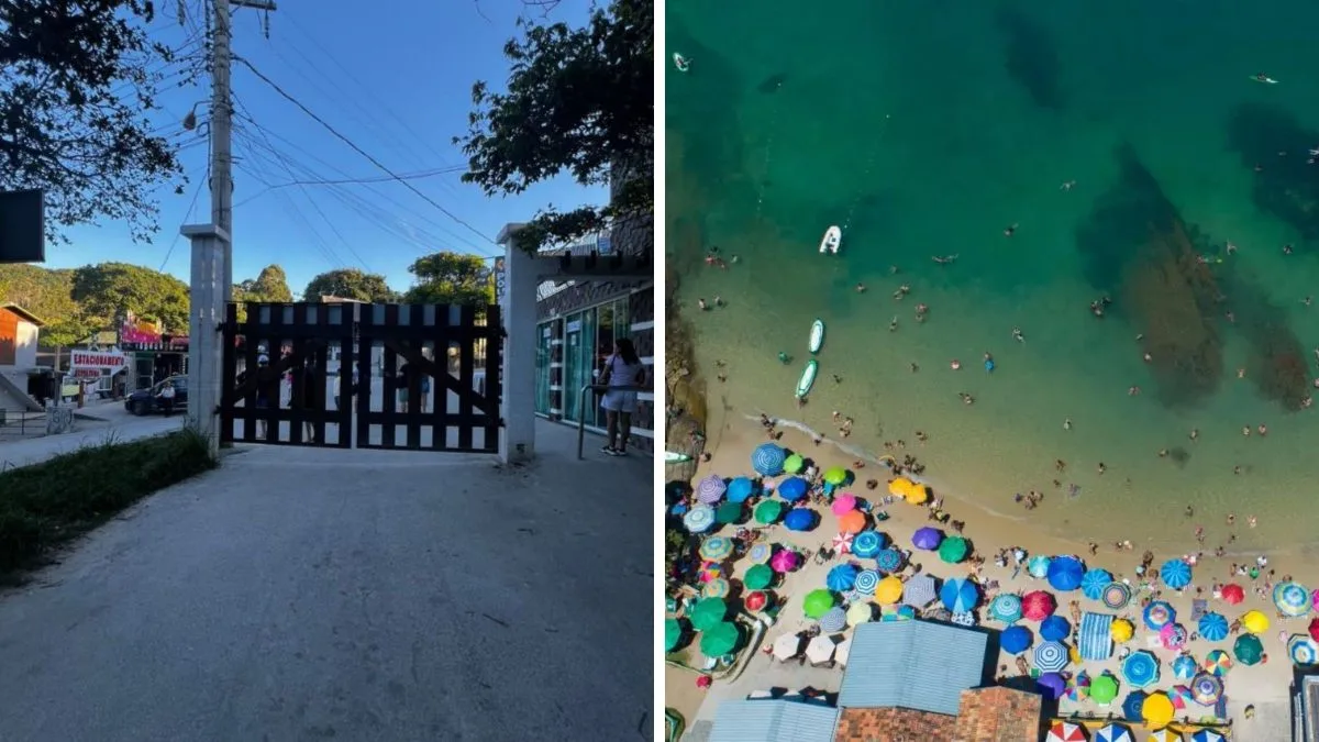 Como é a praia paradisíaca de águas cristalinas que Justiça mandou retirar portão em SC