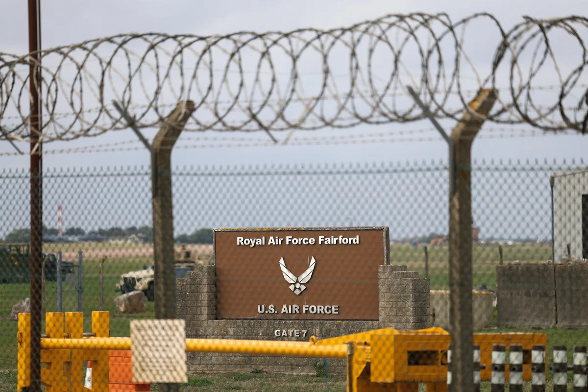 El Reino Unido atribuye a Irán el presunto plan contra la base aérea de RAF Fairford