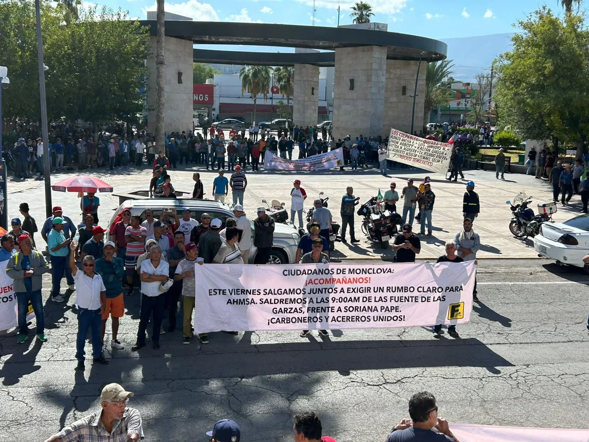 ‘Ya no aguantamos otro año’: ex obreros de AHMSA exigen en Monclova subasta este 25 de septiembre (VIDEO)