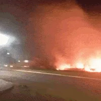 Incêndio avança em área verde e espalha fumaça na Avenida Guaicurus