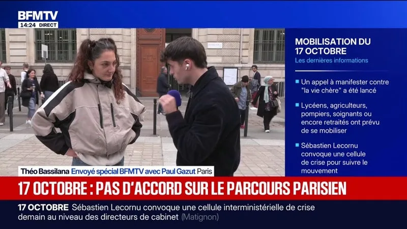 Manifestation du 17 octobre: "On partira de Bastille à 14 heures", indique Coppélia Moreau, membre du comité de mobilisation de l'AG Interfac