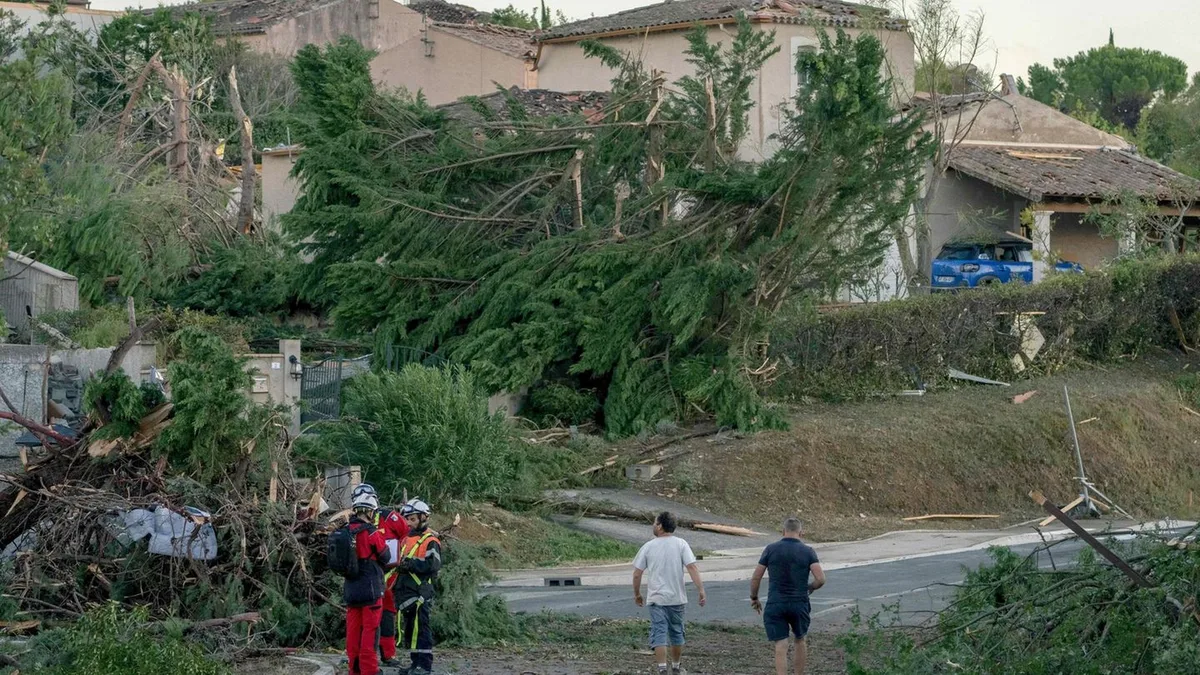 Unwetter: „Traumatisierend“: Bestürzung nach Tornado in Südfrankreich