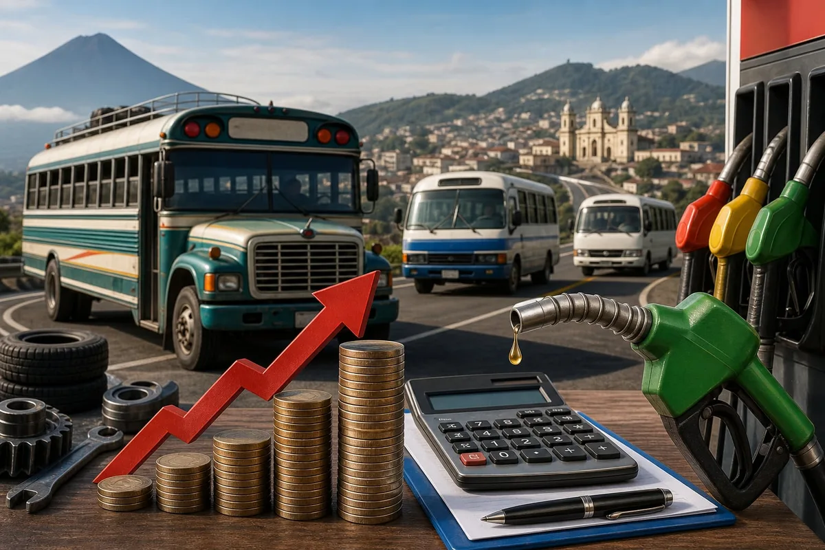 Los gremios del transporte en Guatemala anuncian aumentos de hasta unos USD 2.62 en rutas extraurbanas por alza de los combustibles