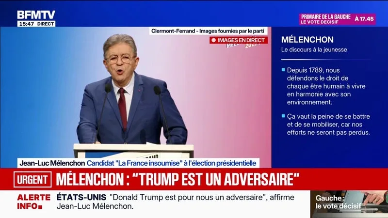 Jean-Luc Mélenchon, candidat LFI à la présidentielle: "Devenir cobelligérant en Ukraine ou en Arabie saoudite est un danger immense dont nous ne voulons pas"