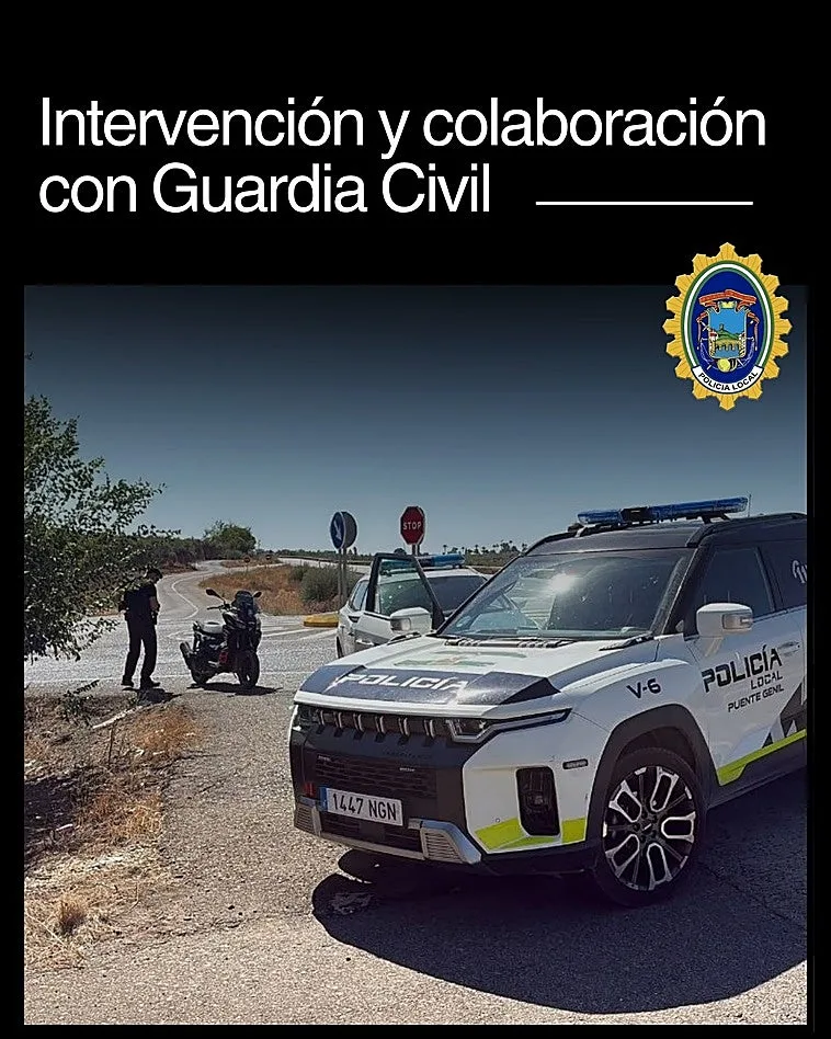 Detienen en Puente Genil al conductor de una moto que iba drogado: da positivo en cocaína y opiáceos