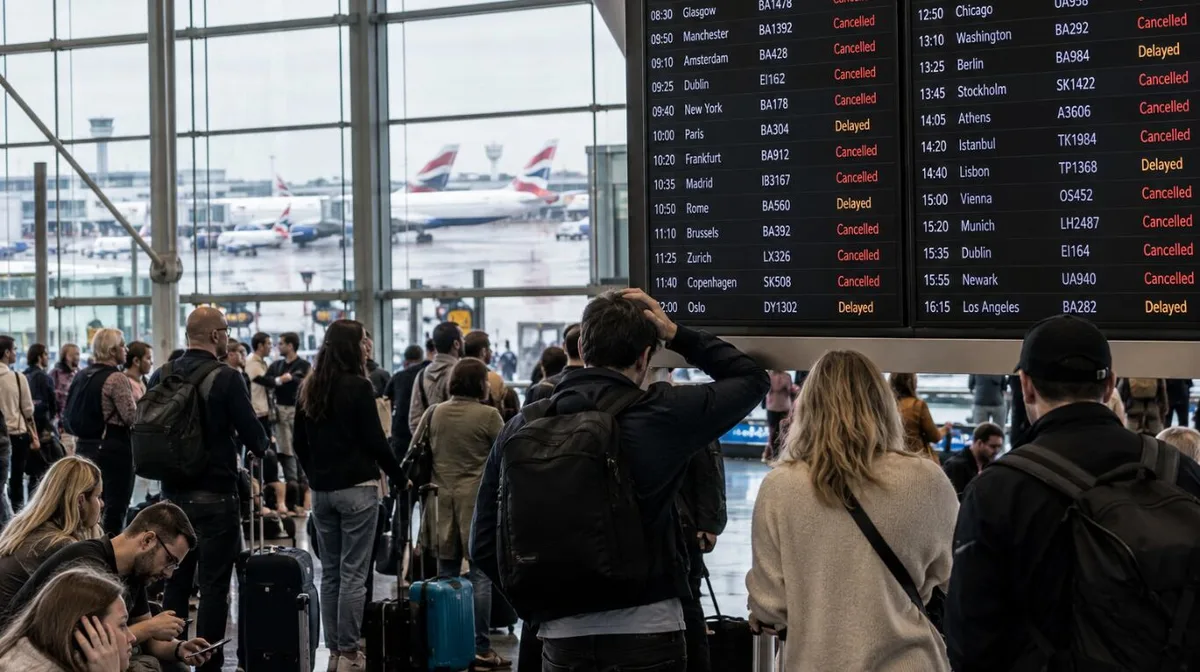 Un error informático de un milisegundo provocó un caos aéreo y obligó a cancelar más de 2000 vuelos en Reino Unido