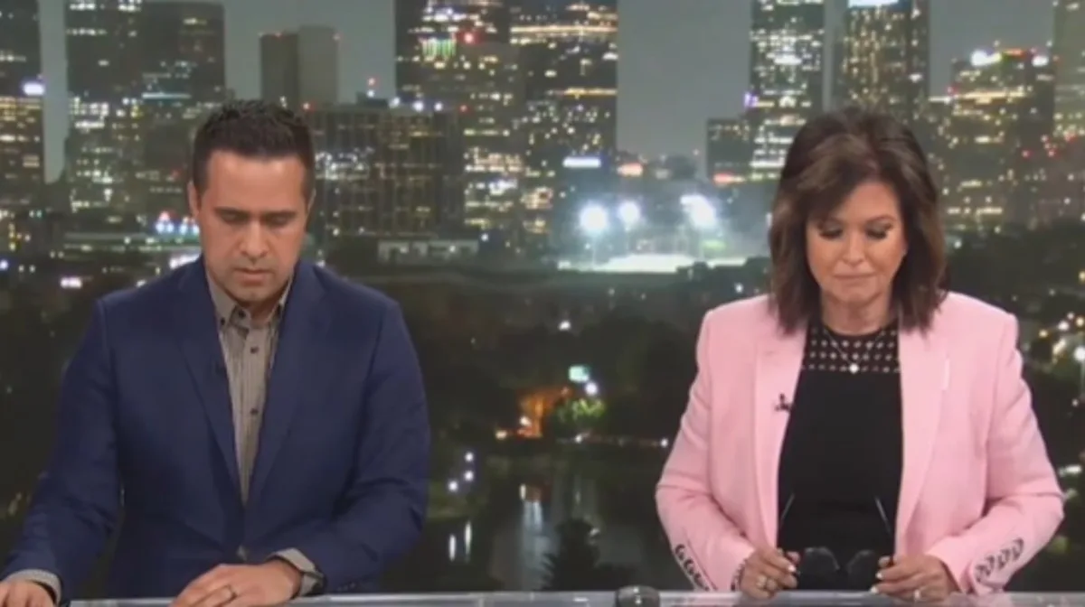 La reacción de los conductores del noticiero al contar el fatal accidente de sus compañeros en el helicóptero de Los Ángeles