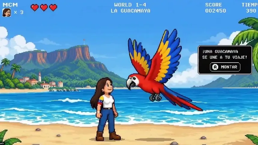 VIRAL: La animación al estilo videojuego que envía un mensaje a María Corina y está dando de qué hablar