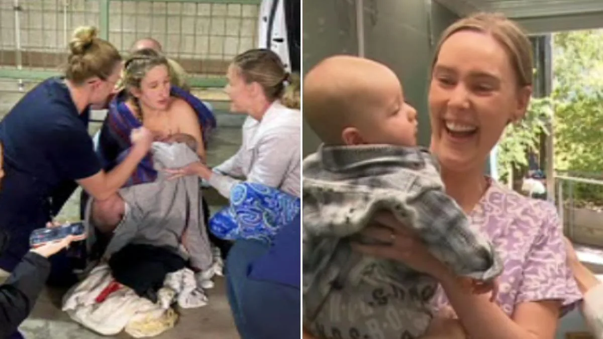 ‘My car park angel’: Mum reunited with nurse who delivered baby in Adelaide car park