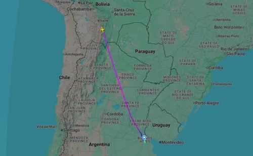 Ruta del avión que traslada a Fernando Farías Laguna a México; sigue aquí el trayecto
