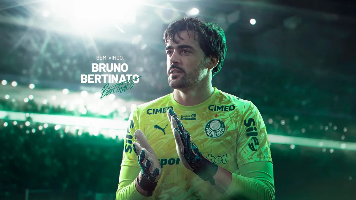 Palmeiras anuncia a contratação do goleiro Bruno Bertinato: "É a oportunidade da minha vida"