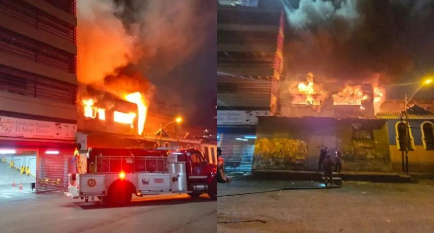 EN VIDEOS: Los nuevos detalles del voraz incendio que se desató en carpintería de la Av. Andrés Bello