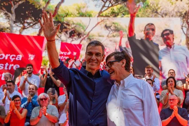 Illa se vuelca en la campaña de Sánchez y entra al choque con Junts y PP
