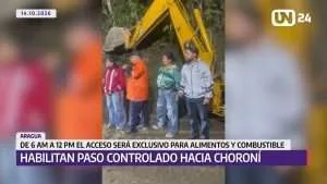 Habilitan paso controlado en carretera que conduce a Choroní
