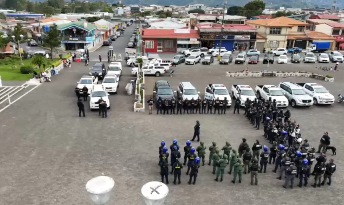 Autoridades costarricenses vigilan por aire y tierra la provincia de Cartago en operativo contra delitos y narcomenudeo