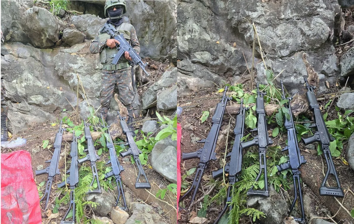 El Ejército de Guatemala localizó armas y municiones que un grupo armado abandonó tras huir hacia México