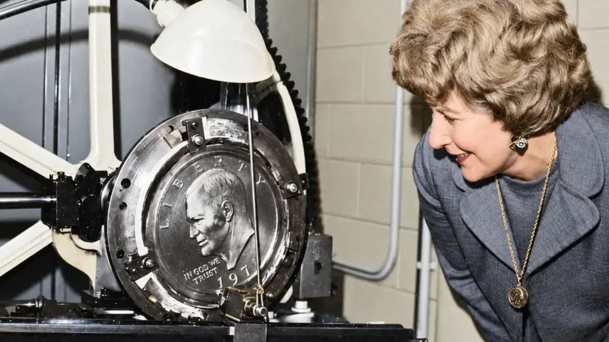 In 2008, a collector spotted an unusual Eisenhower dollar inside a tube of ordinary coins