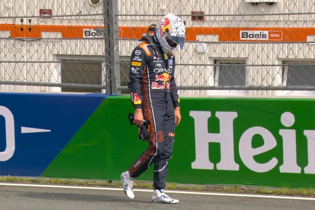 Max Verstappen chocó en el inicio del último gran premio de su país y decepcionó a la marea naranja
