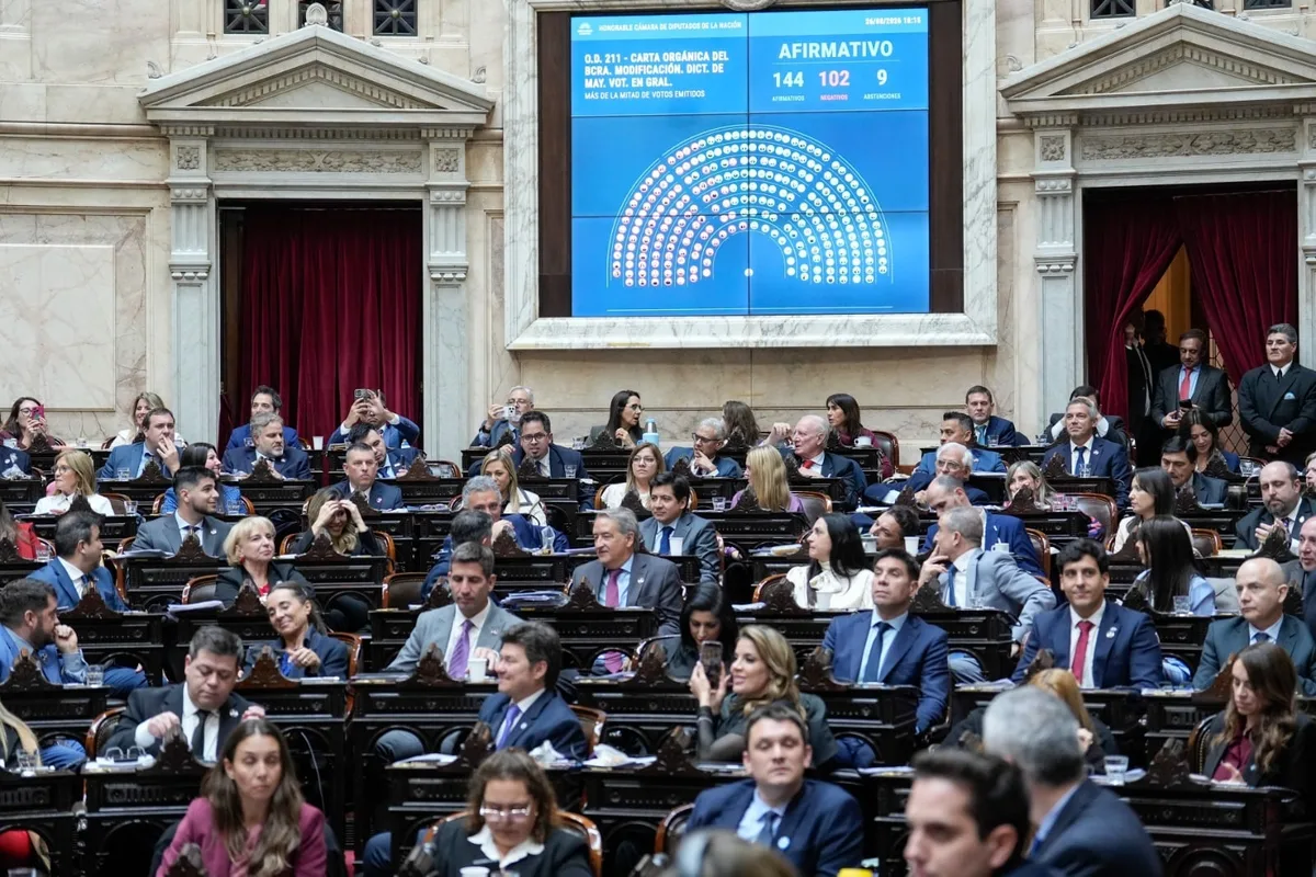 Uno por uno: cómo votaron los diputados la reforma de la Carta Orgánica del Banco Central
