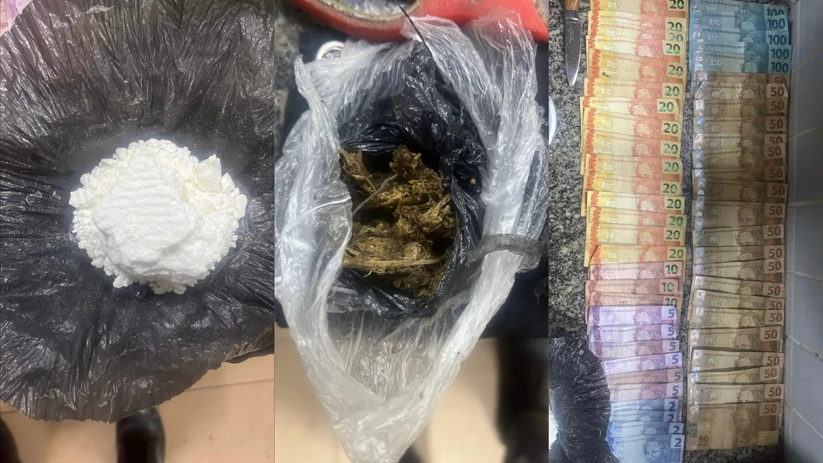 Adolescente é levada à delegacia após apreensão de cocaína, skank e dinheiro