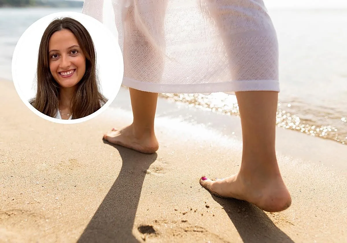 Susana Jara, podóloga: «Caminar descalzo en la playa es bueno, pero puedes sufrir lesiones si haces largas caminatas sin estar acostumbrado»